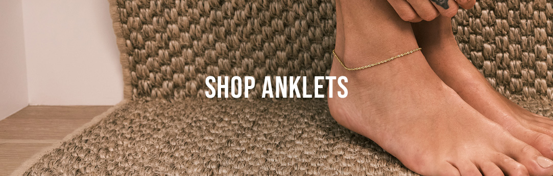 Shop Anklets. Image of a Model Wearing Anklets
